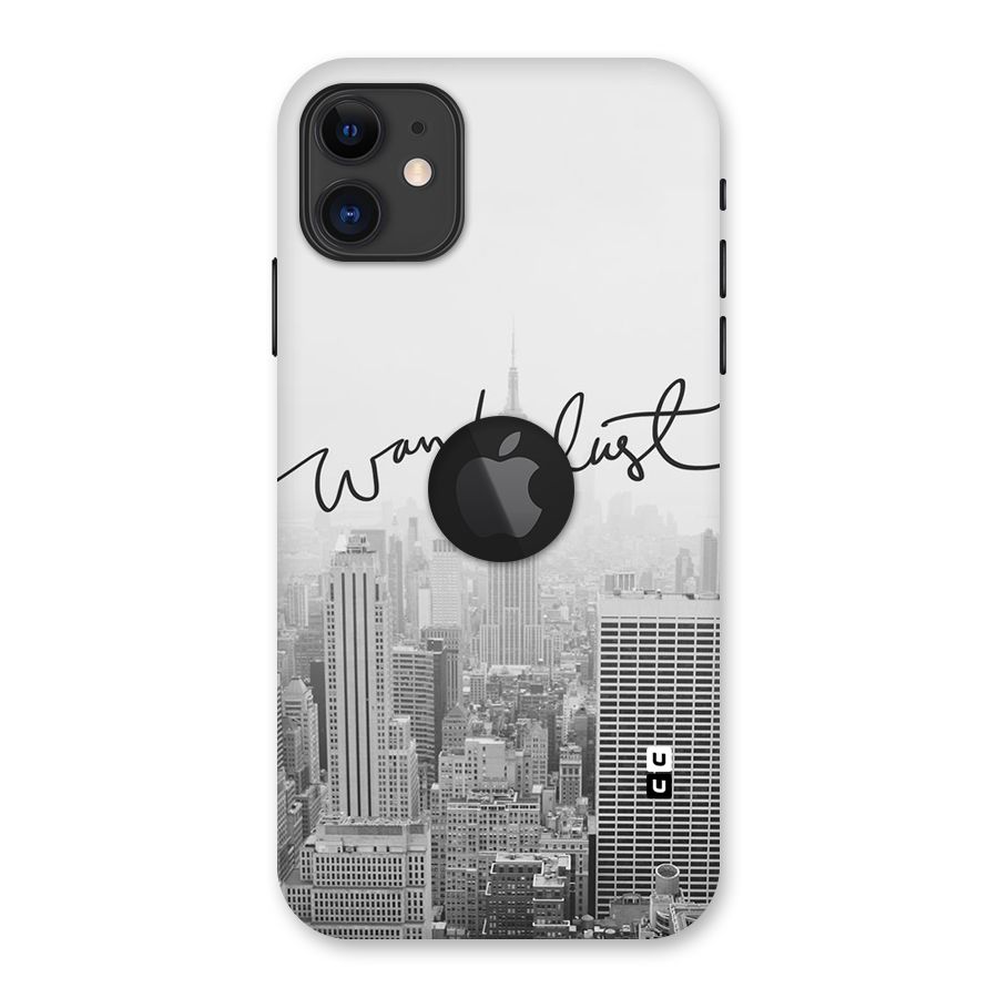 City Wanderlust Monochrome Back Case for iPhone 11 Logo Cut