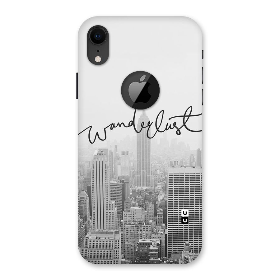 City Wanderlust Monochrome Back Case for iPhone XR Logo Cut
