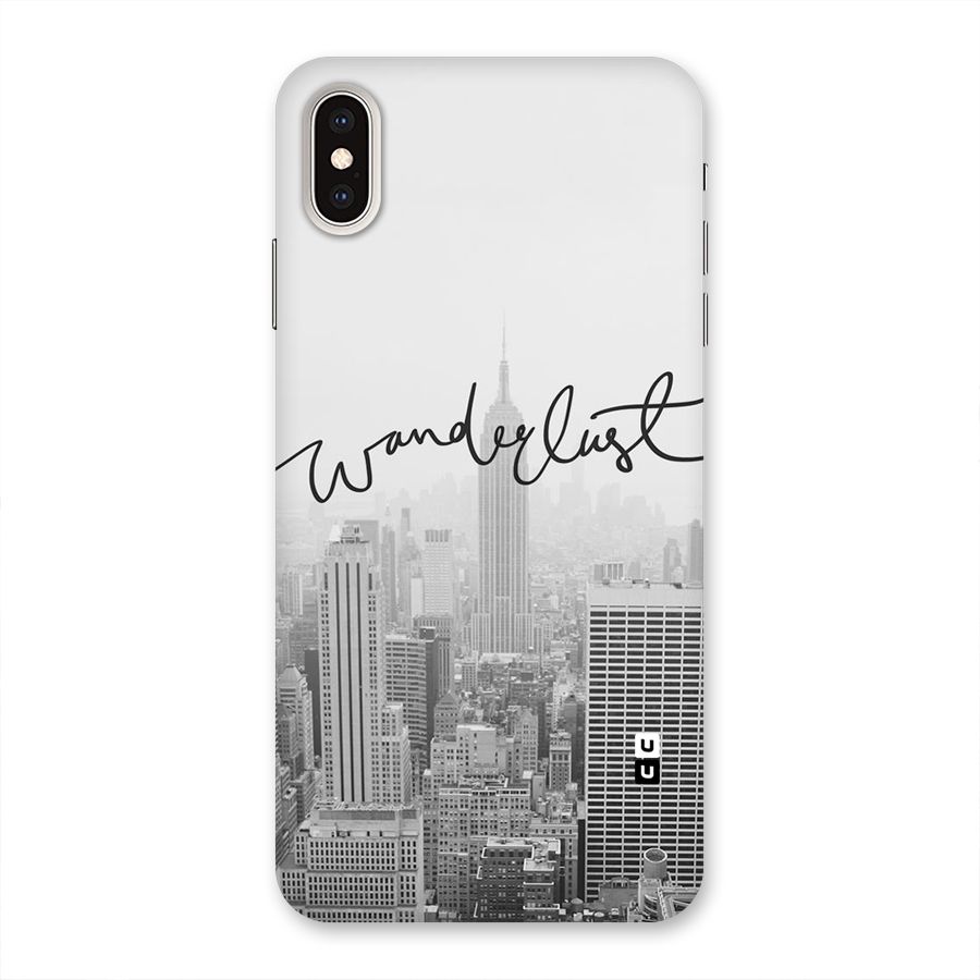 City Wanderlust Monochrome Back Case for iPhone XS Max