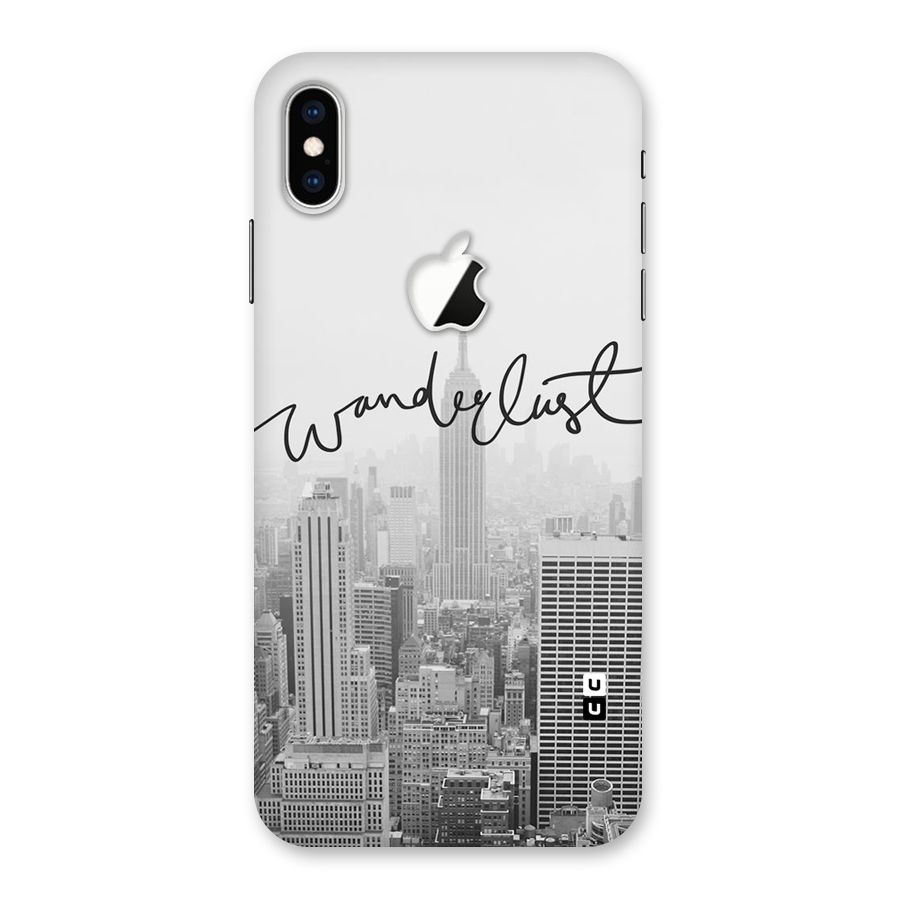 City Wanderlust Monochrome Back Case for iPhone XS Max Apple Cut
