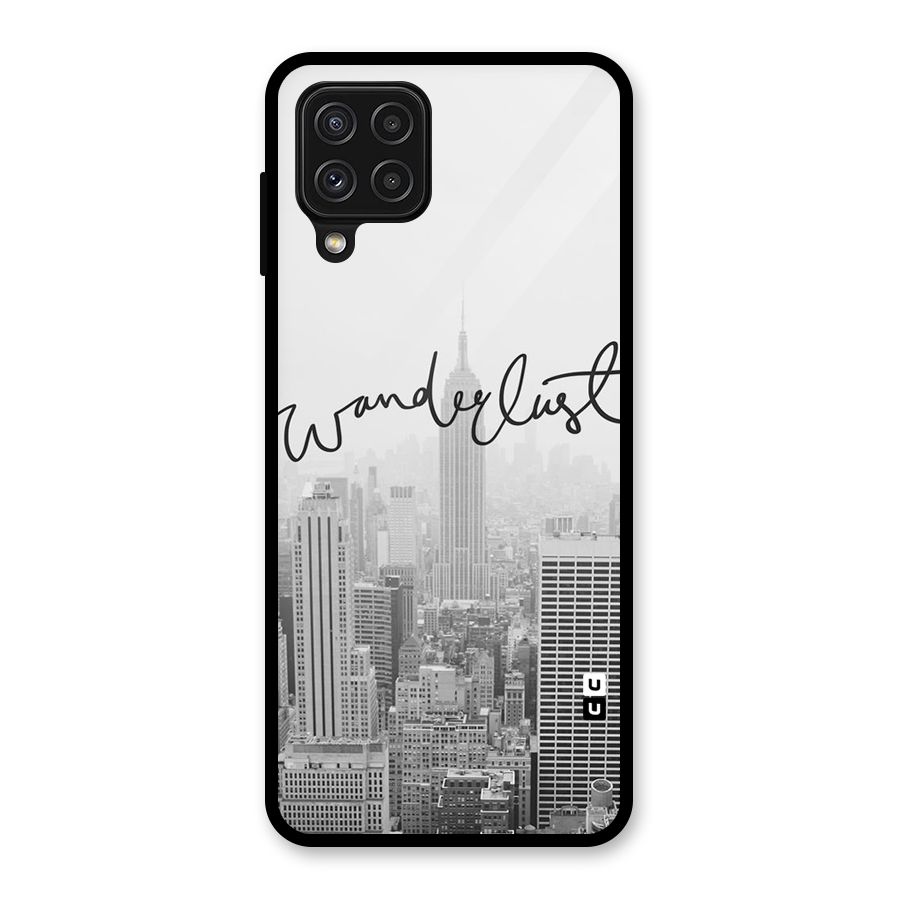 City Wanderlust Monochrome Glass Back Case for Galaxy A22 4G