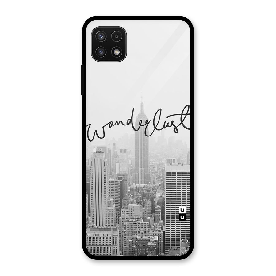 City Wanderlust Monochrome Glass Back Case for Galaxy A22 5G