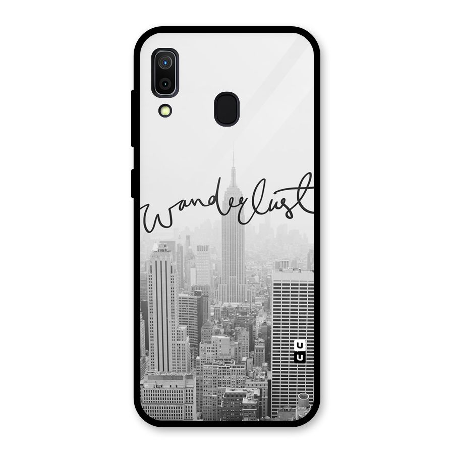 City Wanderlust Monochrome Glass Back Case for Galaxy A30