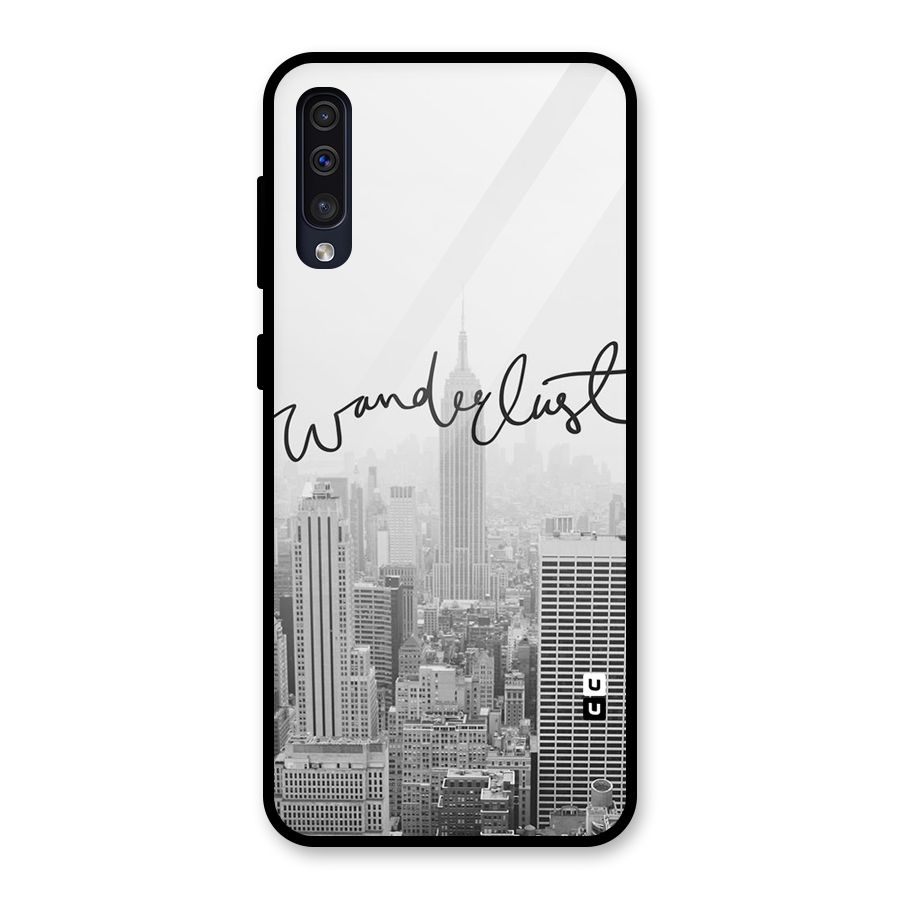 City Wanderlust Monochrome Glass Back Case for Galaxy A30s