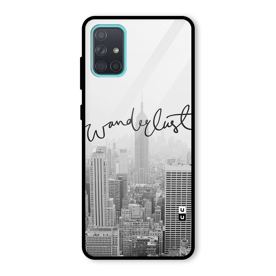 City Wanderlust Monochrome Glass Back Case for Galaxy A71