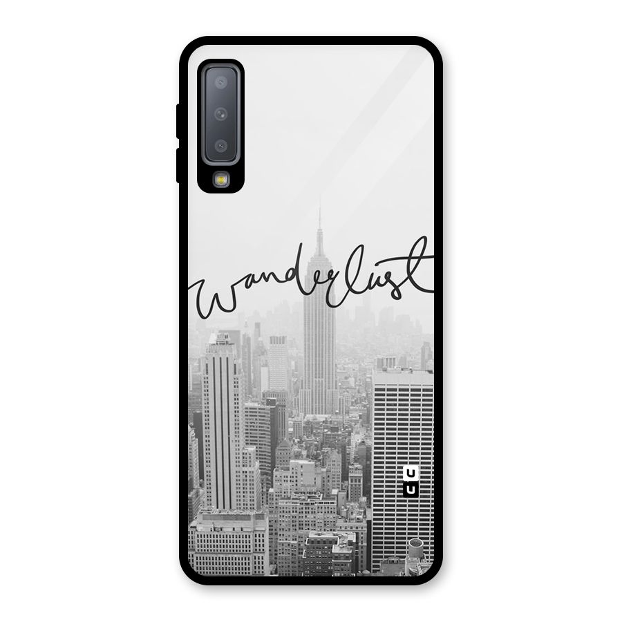 City Wanderlust Monochrome Glass Back Case for Galaxy A7 (2018)