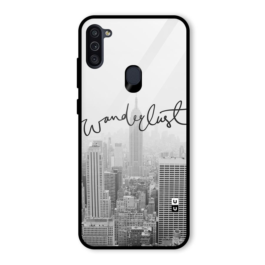 City Wanderlust Monochrome Glass Back Case for Galaxy M11