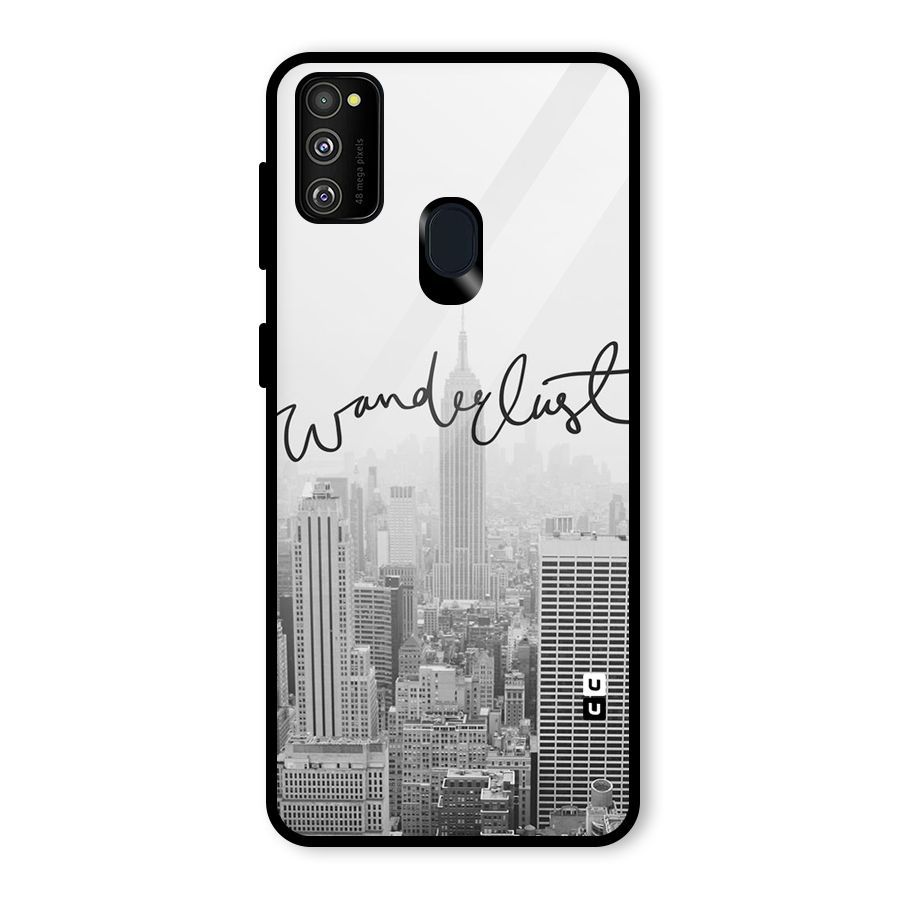 City Wanderlust Monochrome Glass Back Case for Galaxy M30s
