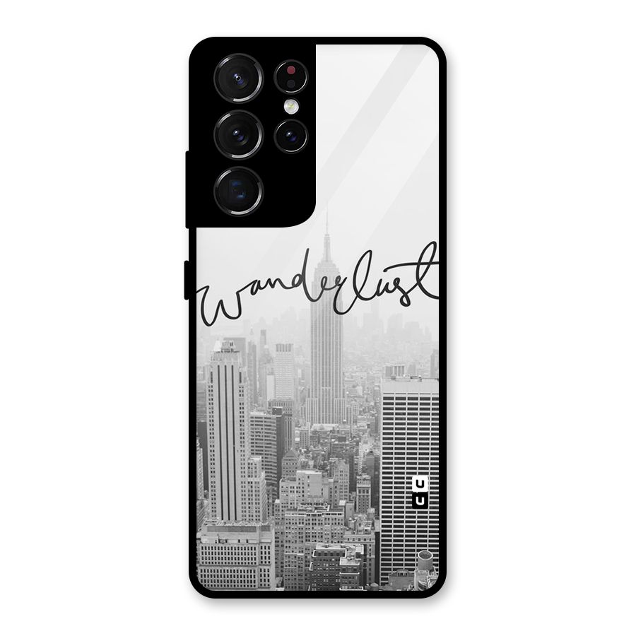 City Wanderlust Monochrome Glass Back Case for Galaxy S21 Ultra 5G