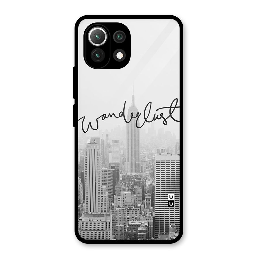 City Wanderlust Monochrome Glass Back Case for Mi 11 Lite NE 5G