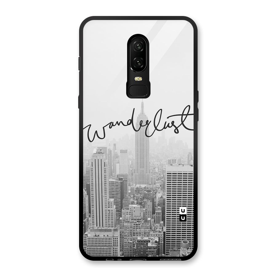 City Wanderlust Monochrome Glass Back Case for OnePlus 6