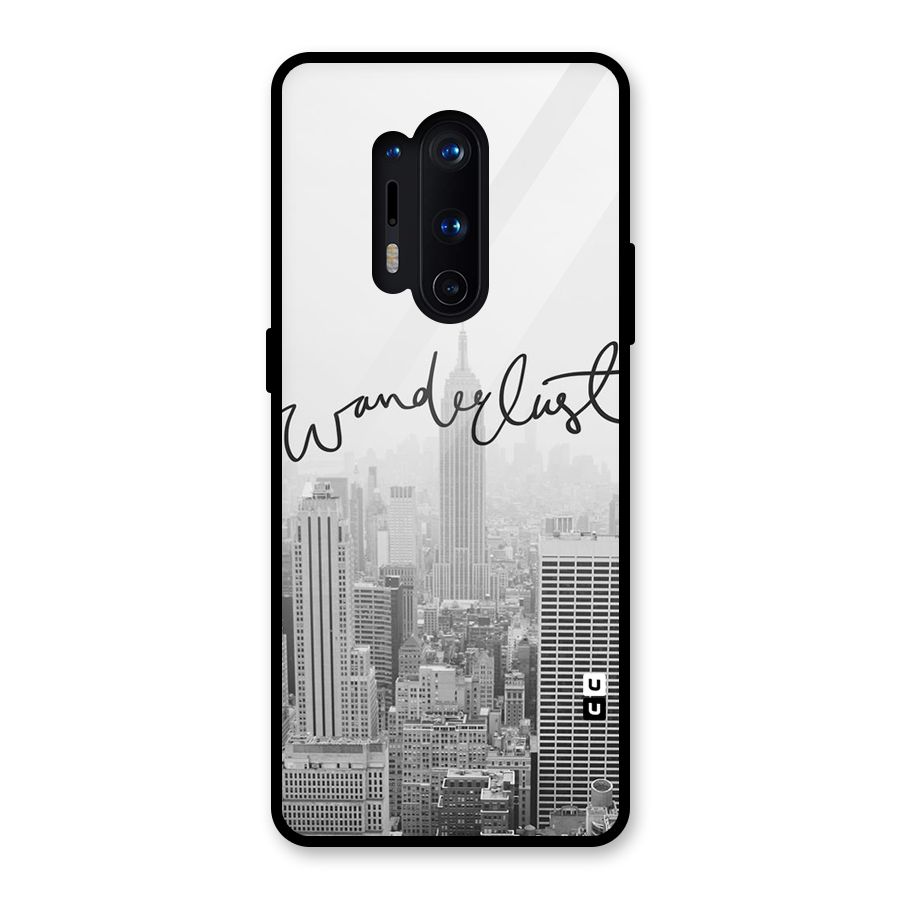 City Wanderlust Monochrome Glass Back Case for OnePlus 8 Pro