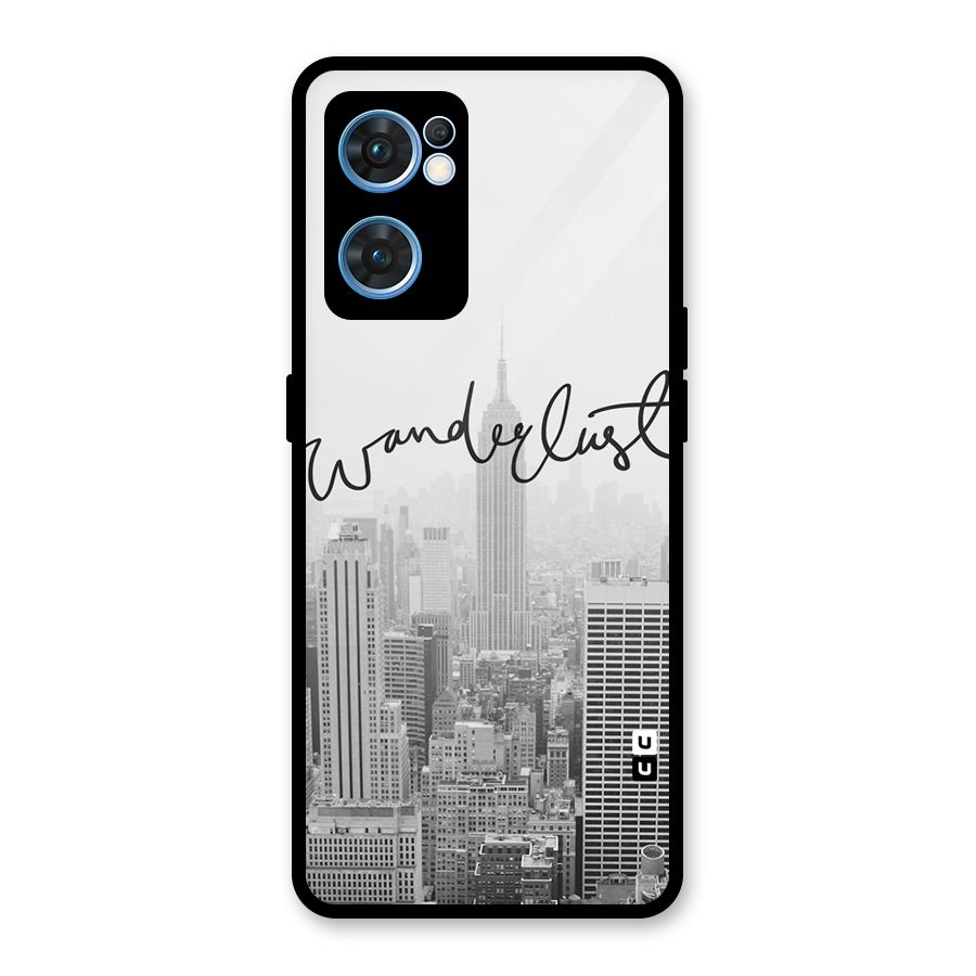 City Wanderlust Monochrome Glass Back Case for Oppo Reno7 5G