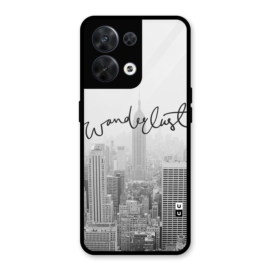 City Wanderlust Monochrome Glass Back Case for Oppo Reno8 5G
