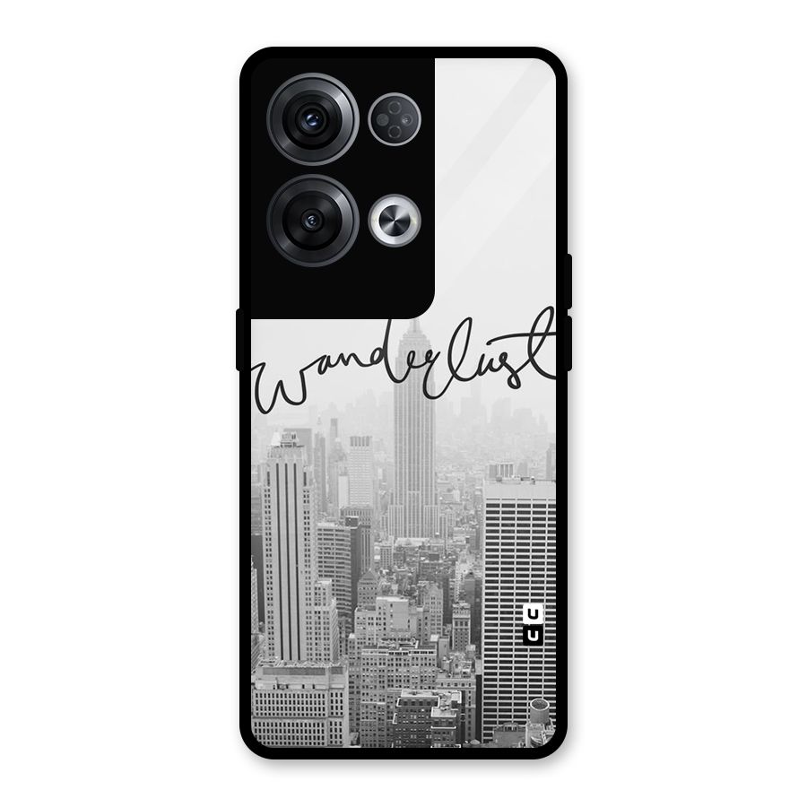 City Wanderlust Monochrome Glass Back Case for Oppo Reno8 Pro 5G