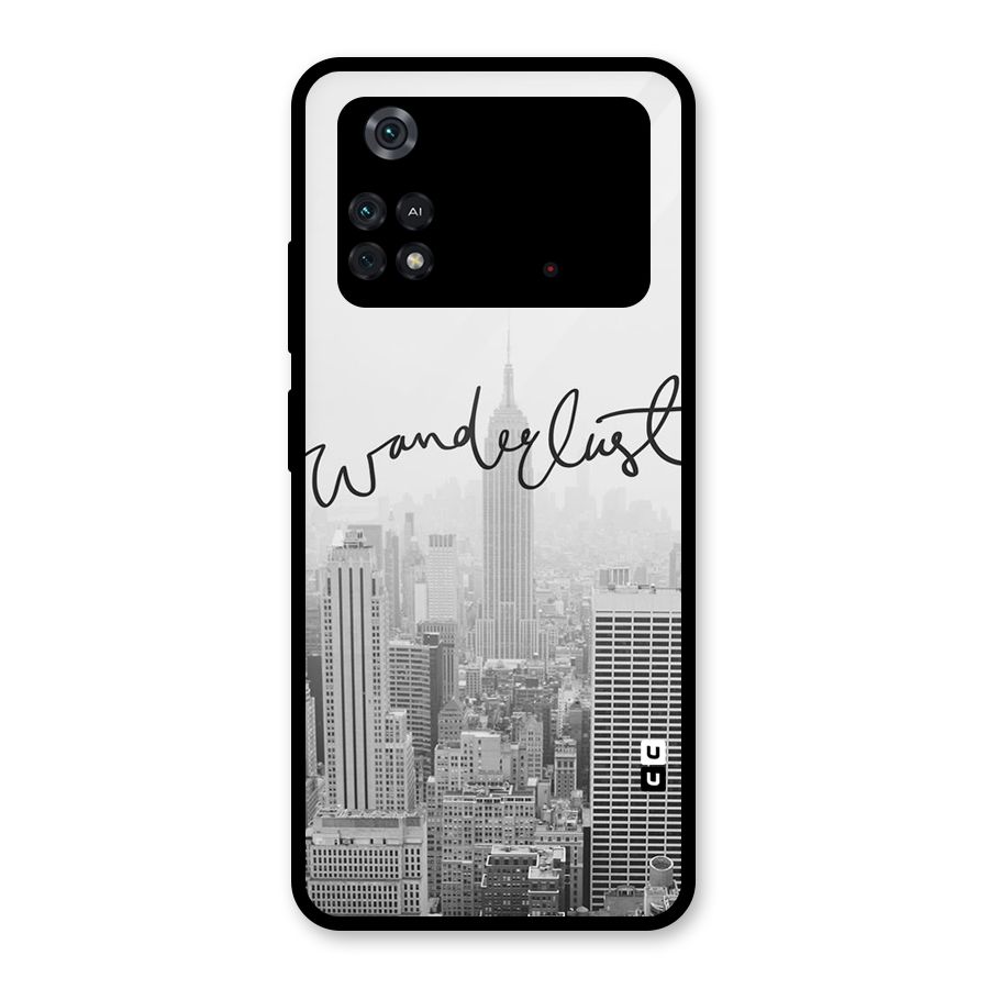 City Wanderlust Monochrome Glass Back Case for Poco M4 Pro 4G