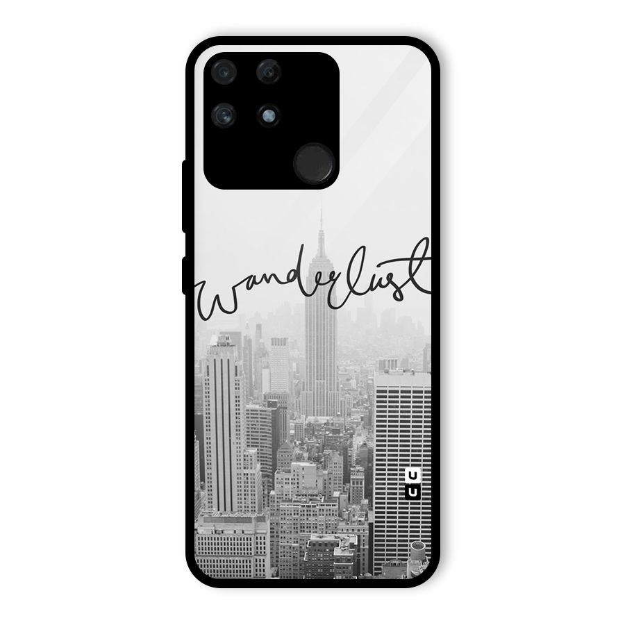 City Wanderlust Monochrome Glass Back Case for Realme Narzo 50A