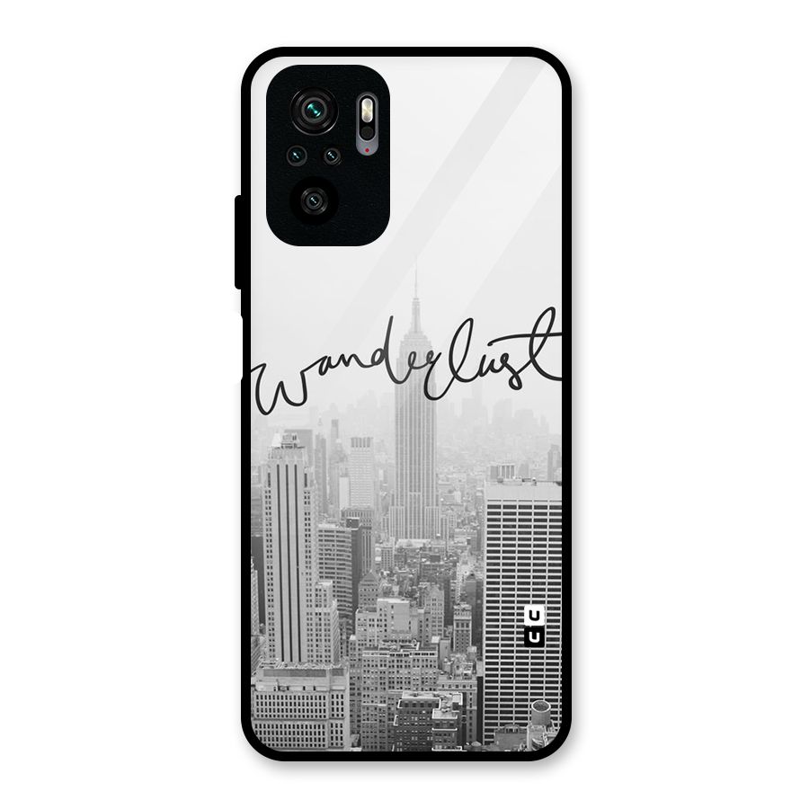 City Wanderlust Monochrome Glass Back Case for Redmi Note 10