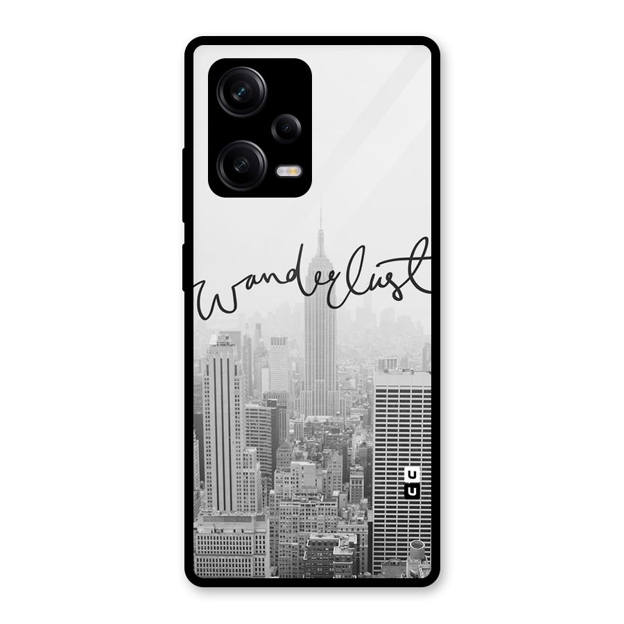 City Wanderlust Monochrome Glass Back Case for Redmi Note 12 Pro