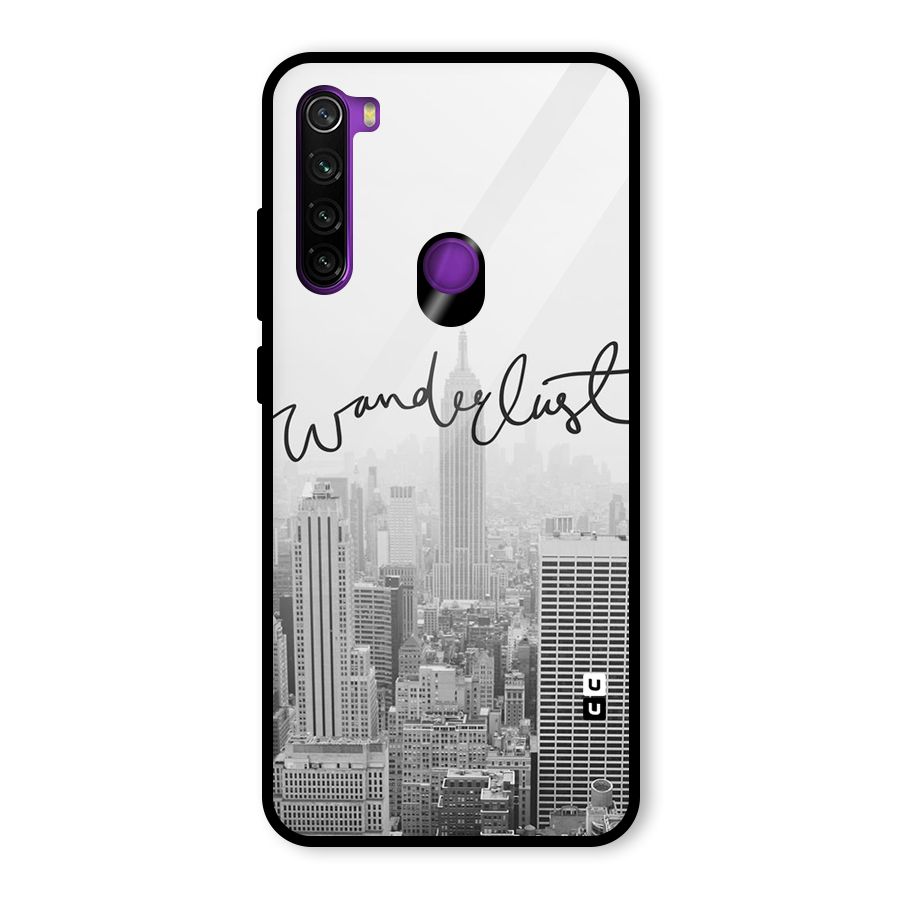City Wanderlust Monochrome Glass Back Case for Redmi Note 8