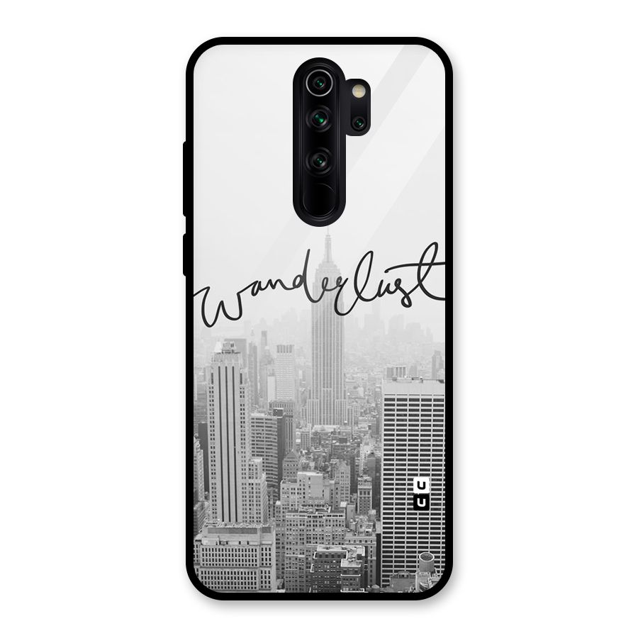 City Wanderlust Monochrome Glass Back Case for Redmi Note 8 Pro