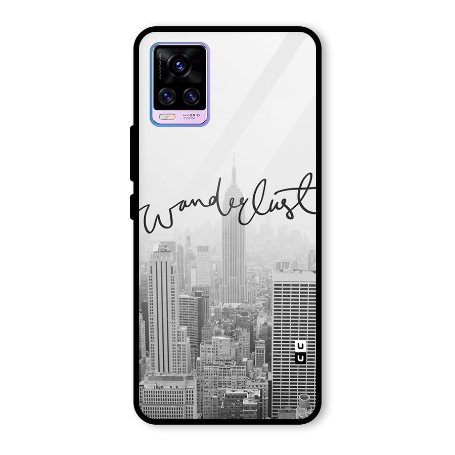 City Wanderlust Monochrome Glass Back Case for Vivo V20 Pro