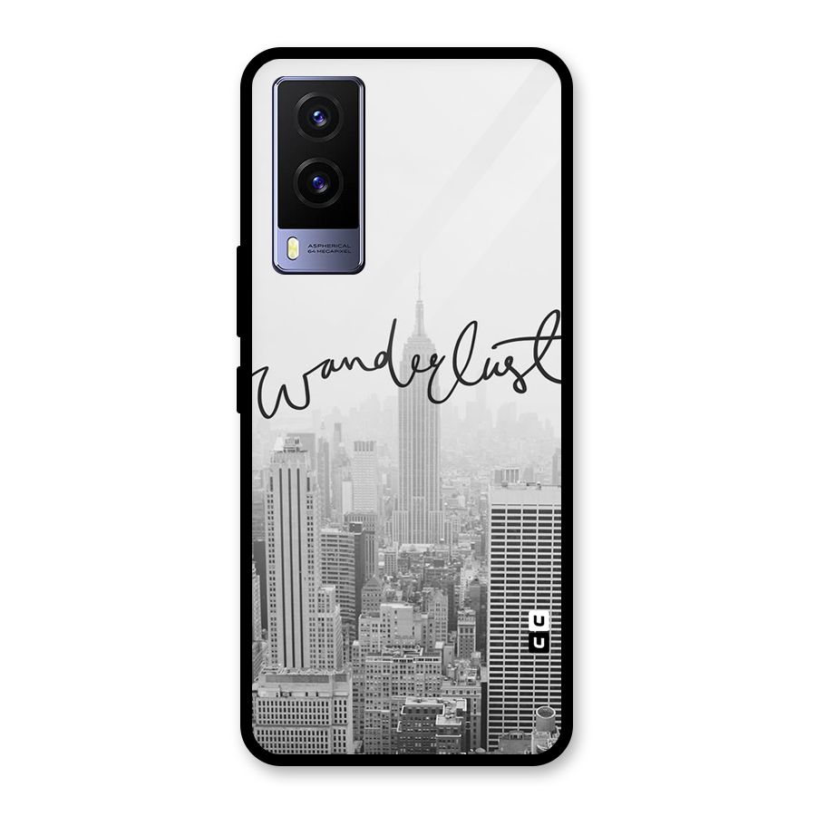 City Wanderlust Monochrome Glass Back Case for Vivo V21e 5G