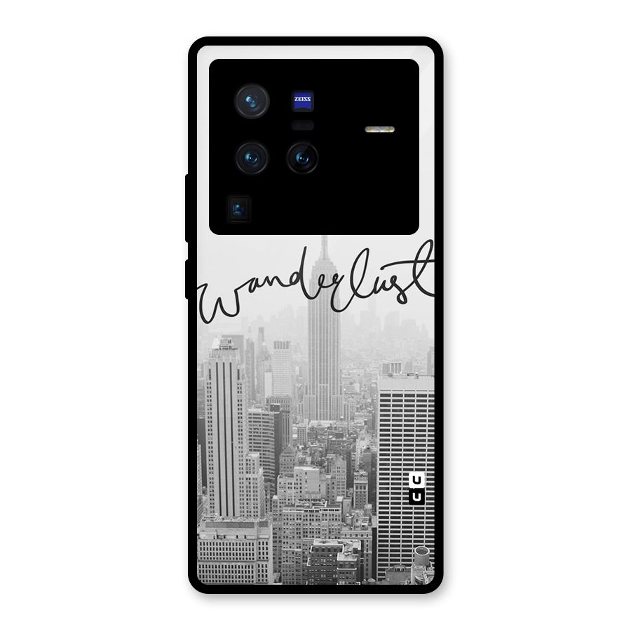 City Wanderlust Monochrome Glass Back Case for Vivo X80 Pro
