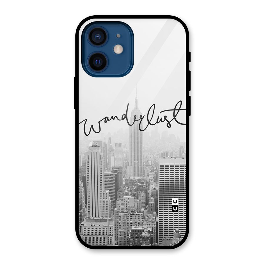 City Wanderlust Monochrome Glass Back Case for iPhone 12 Mini