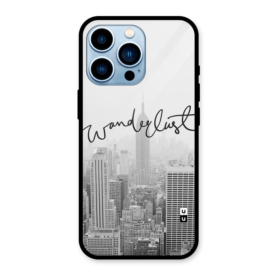 City Wanderlust Monochrome Glass Back Case for iPhone 13 Pro