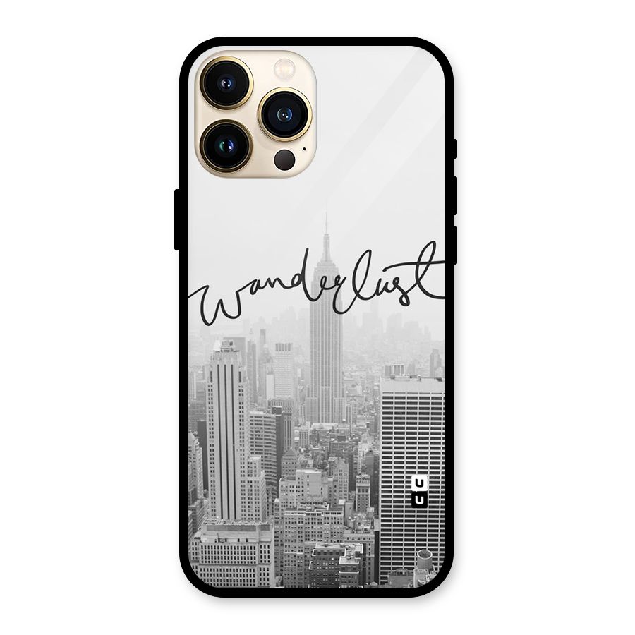City Wanderlust Monochrome Glass Back Case for iPhone 13 Pro Max
