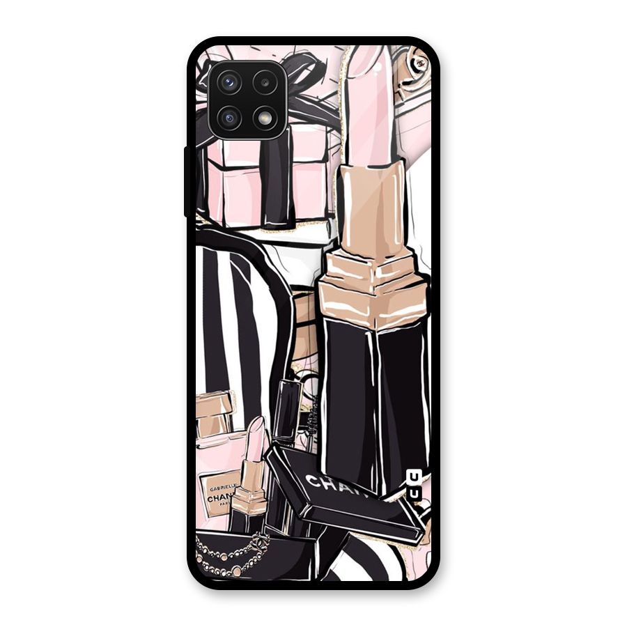 Class Girl Design Glass Back Case for Galaxy A22 5G