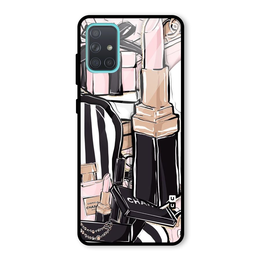 Class Girl Design Glass Back Case for Galaxy A71