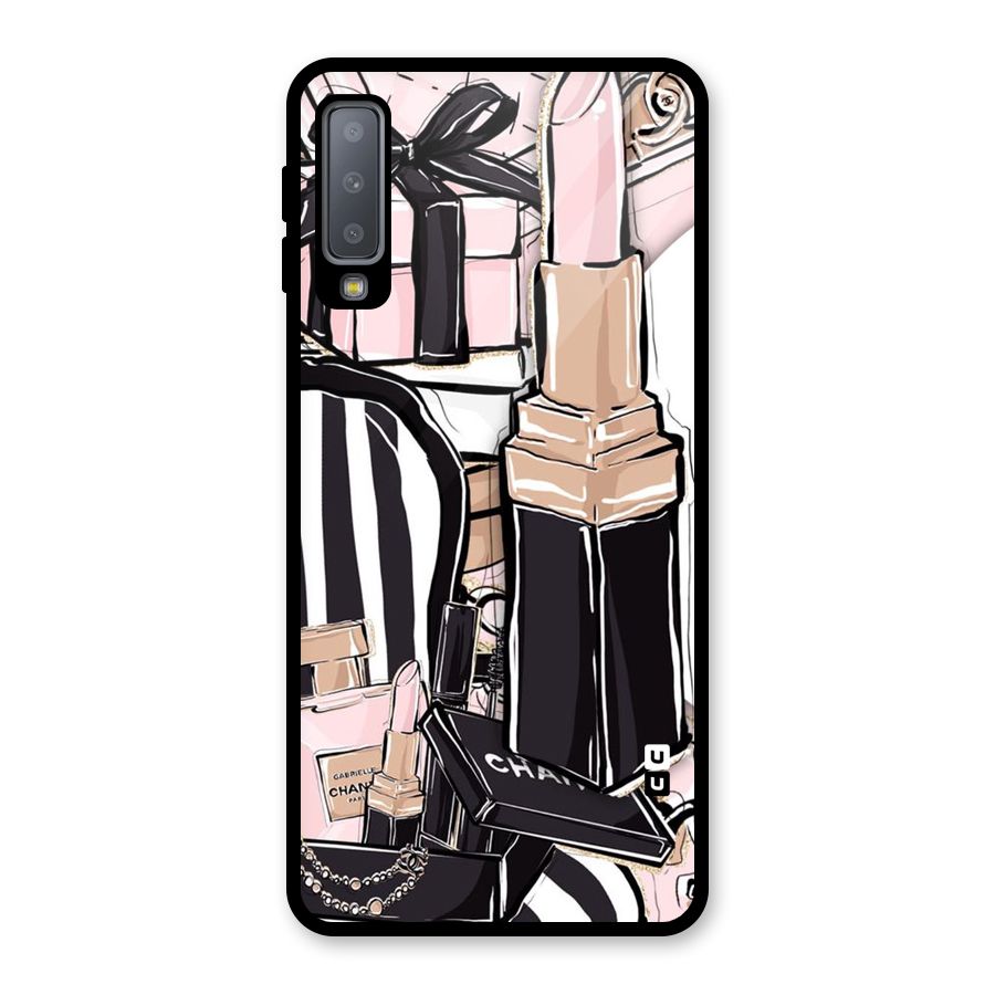 Class Girl Design Glass Back Case for Galaxy A7 (2018)