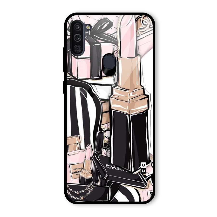 Class Girl Design Glass Back Case for Galaxy M11