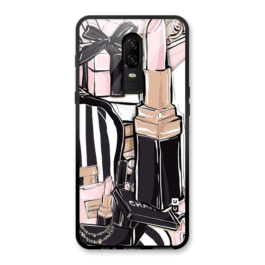 Class Girl Design Glass Back Case for OnePlus 6