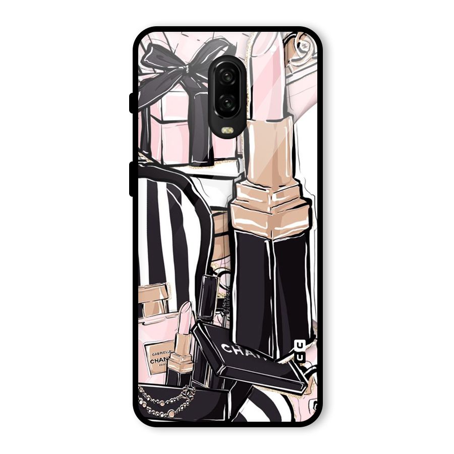 Class Girl Design Glass Back Case for OnePlus 6T