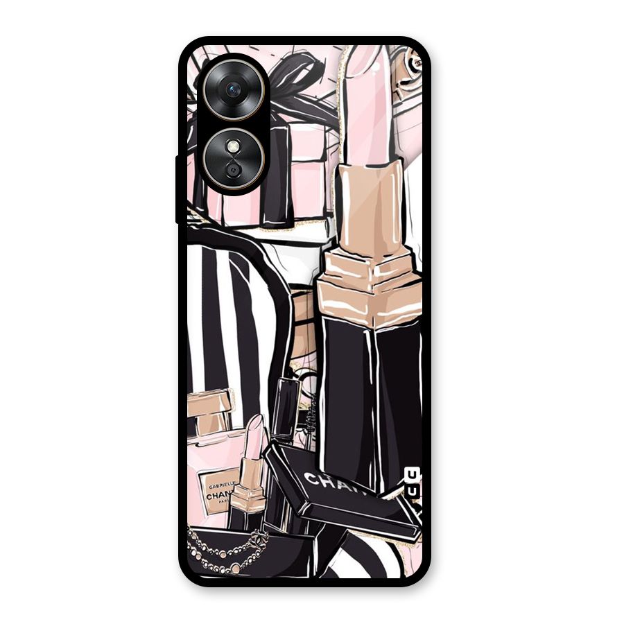 Class Girl Design Glass Back Case for Oppo A17