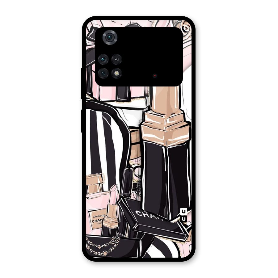 Class Girl Design Glass Back Case for Poco M4 Pro 4G