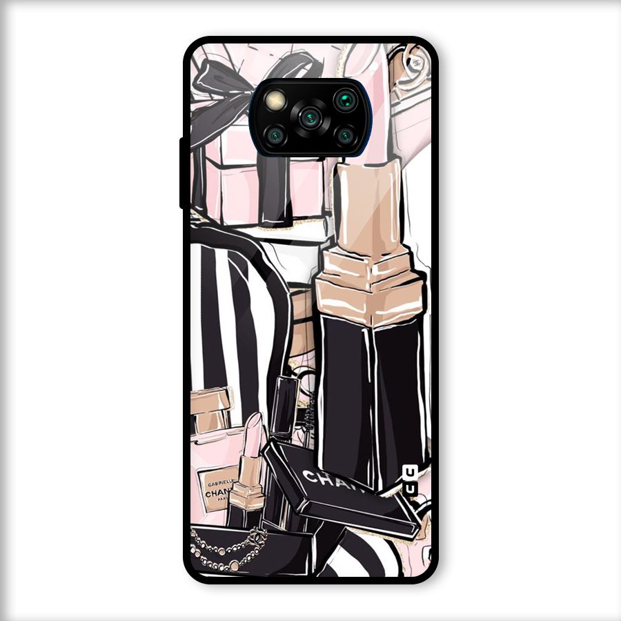 Class Girl Design Glass Back Case for Poco X3