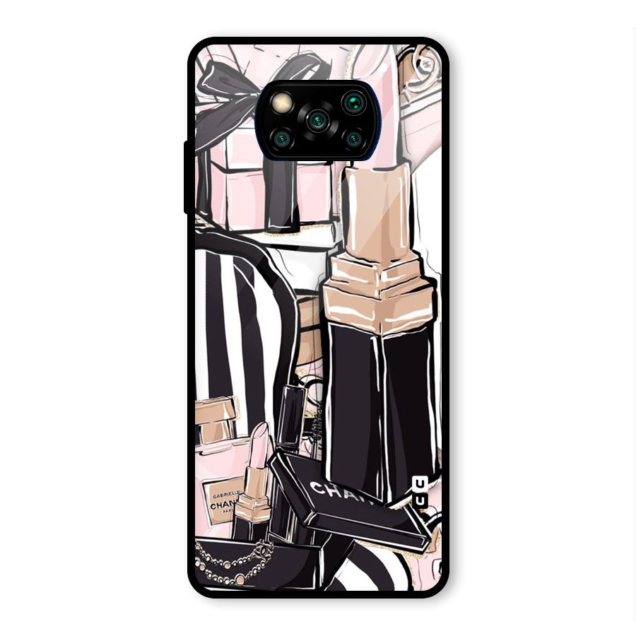 Class Girl Design Glass Back Case for Poco X3 Pro
