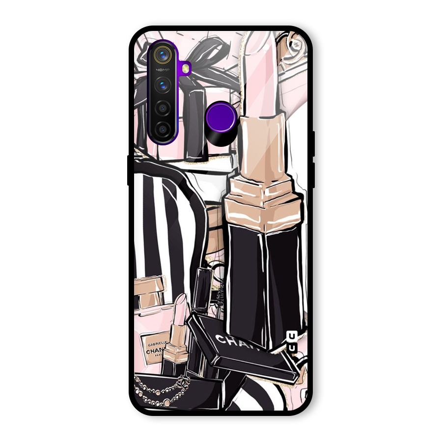 Class Girl Design Glass Back Case for Realme 5 Pro