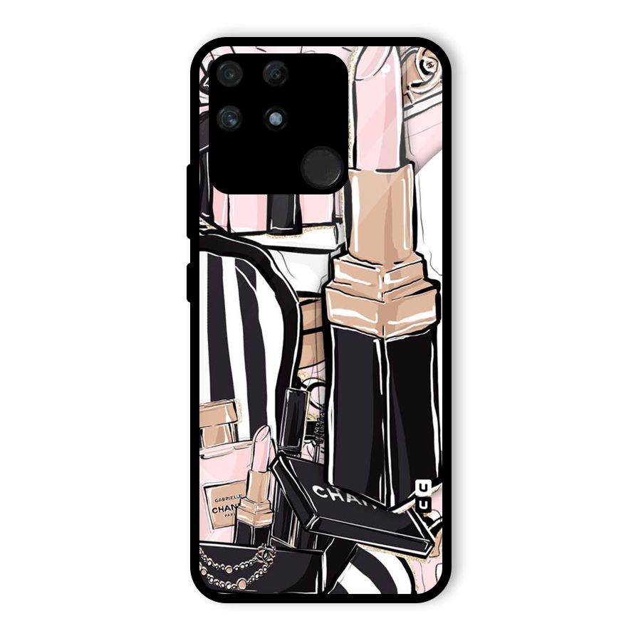 Class Girl Design Glass Back Case for Realme Narzo 50A