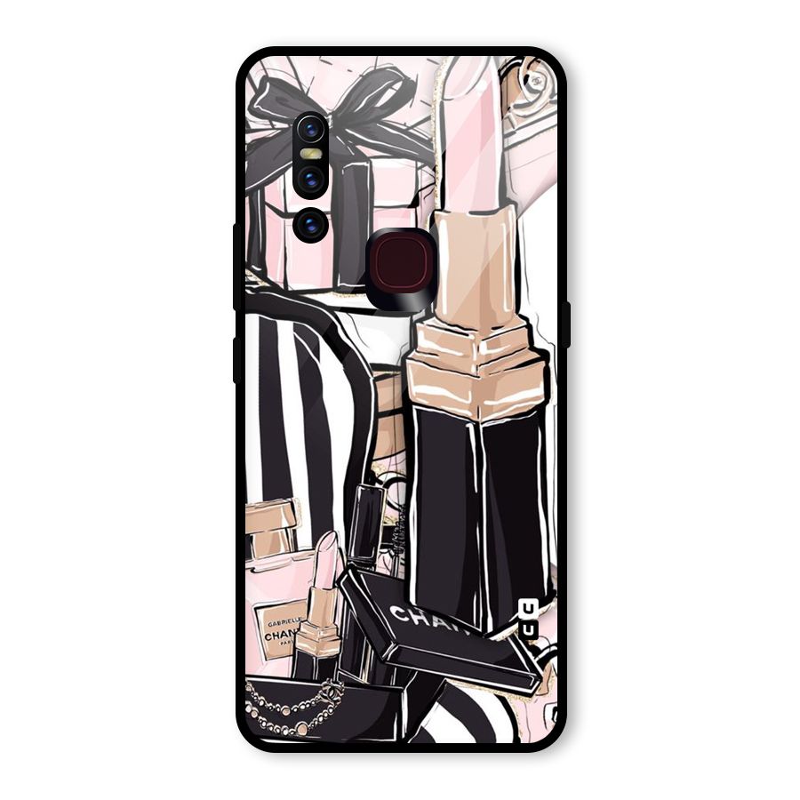 Class Girl Design Glass Back Case for Vivo V15