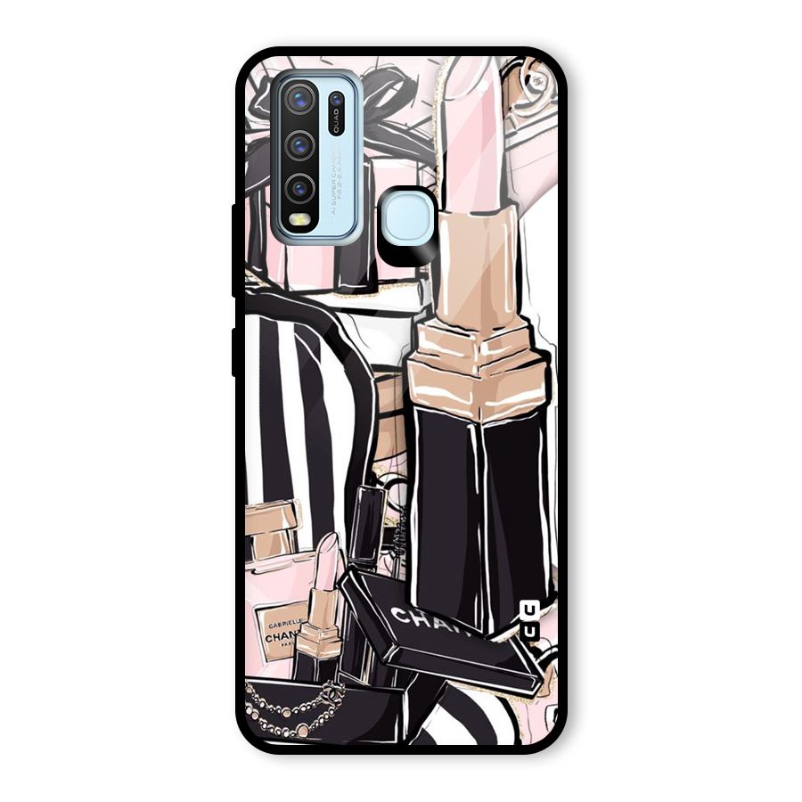 Class Girl Design Glass Back Case for Vivo Y50