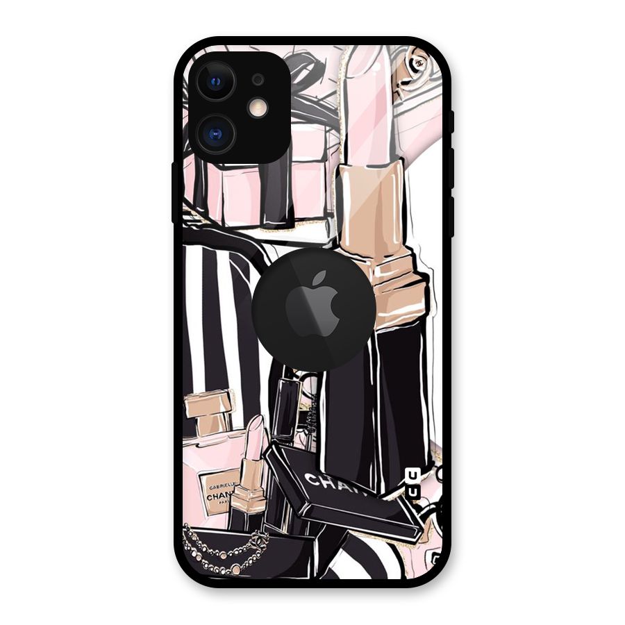 Class Girl Design Glass Back Case for iPhone 11 Logo Cut
