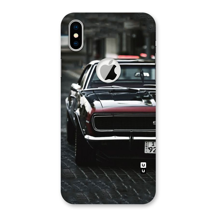 Class Vintage Car Back Case for iPhone XS Logo Cut