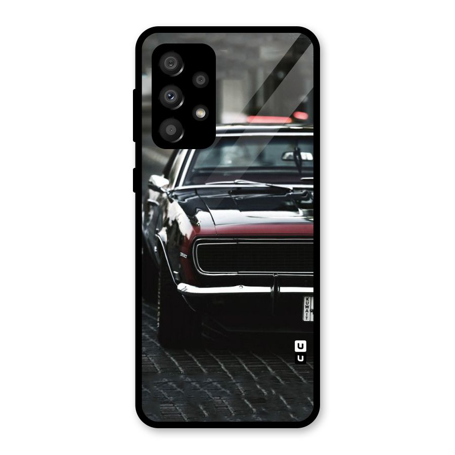 Class Vintage Car Glass Back Case for Galaxy A32