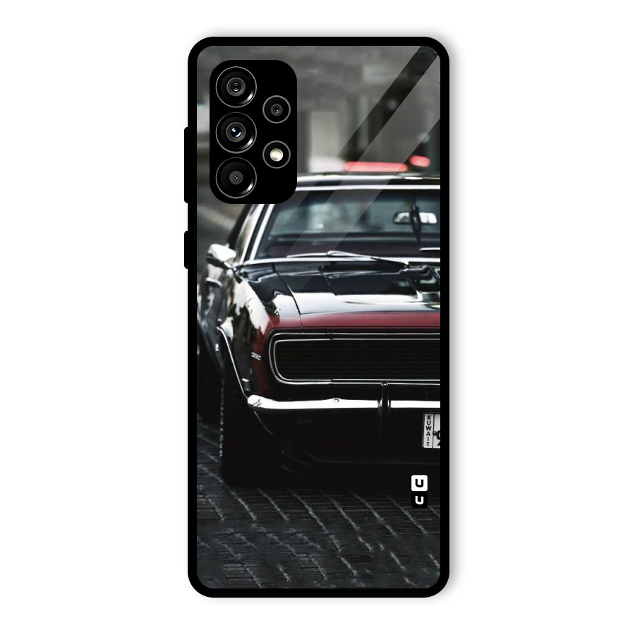 Class Vintage Car Glass Back Case for Galaxy A73 5G