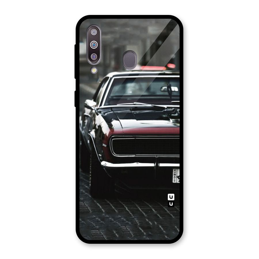 Class Vintage Car Glass Back Case for Galaxy M30
